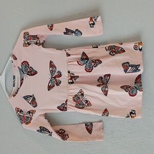 Bixby Nomad Butterfly Print Long Sleeve Dress